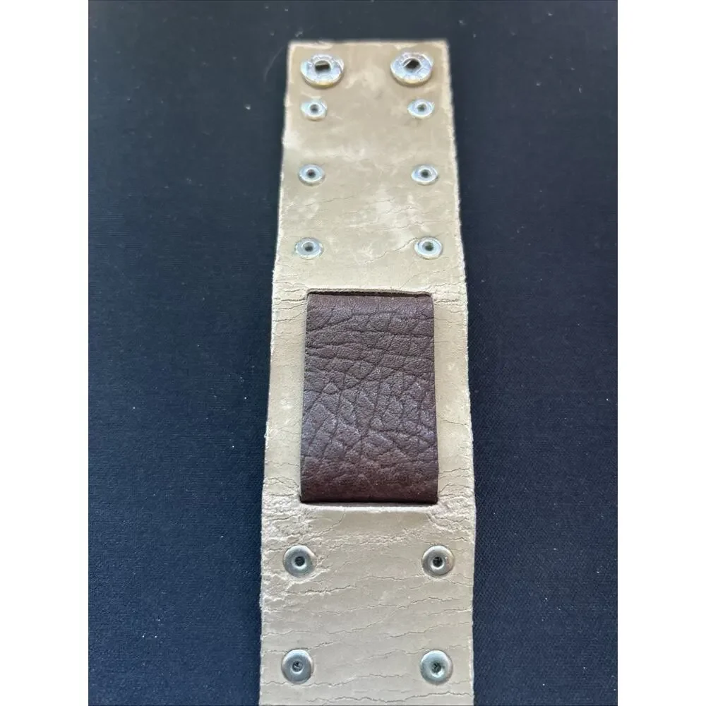 Silver Tone Brown Strap Band Women’s Quartz Watch